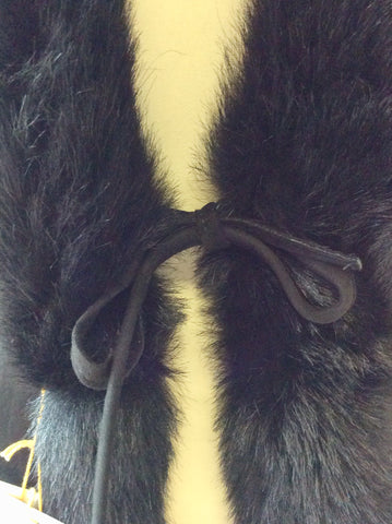 BRAND NEW CELTIC & CO 100% NATURAL BLACK SHEEPSKIN FUR LINED GILET