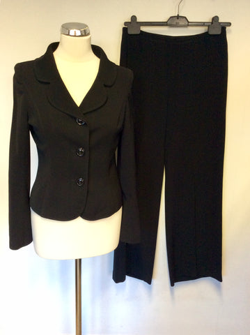 HOBBS BLACK JACKET & TROUSER SUIT SIZE 10