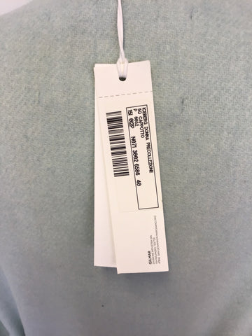 BRAND NEW ICEBERG DUCK EGG & GREY OVERSIZE WOOL BLEND TIE BELT COAT SIZE 40/ UK 12