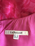 LK BENNETT PINK FLORAL PRINT SILK DRESS SIZE 12