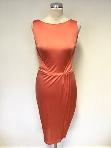 LK BENNETT CORAL SLEEVELESS PENCIL DRESS SIZE 10