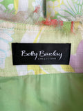 BETTY BARCLAY MULTI COLOURED FLORAL PRINT LINEN JACKET SIZE 16