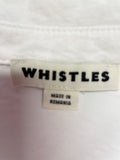 WHISTLES WHITE LONG SLEEVE COLLARED SHIRT SIZE 12