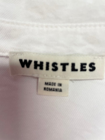 WHISTLES WHITE LONG SLEEVE COLLARED SHIRT SIZE 12