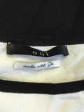 OUI BLACK & WHITE CAP SLEEVE LONG JUMPER SIZE 12