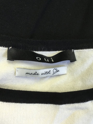 OUI BLACK & WHITE CAP SLEEVE LONG JUMPER SIZE 12