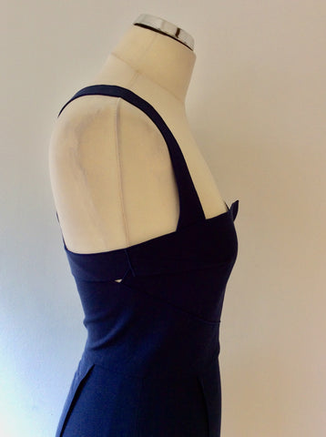 ROLAND MOURET LIMITED EDITION FOR SELFRIDGES NAVY BLUE DRESS SIZE 10