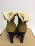 NEW UGG BROWN DANDYLION II HEELED ANKLE BOOTS SIZE 6.5/39