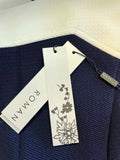 BRAND NEW ROMAN NAVY BLUE & WHITE TRIM FIT & FLARE DRESS SIZE 16