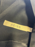 REISS ALESSIA BLACK SQUARE NECK SLEEVELESS A-LINE DRESS  SIZE 12