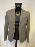 TED BAKER FARAMIR GREY FLECK COTTON BLEND SINGLE BREASTED SUIT SIZE 2 FIT 38/30