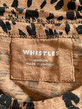 WHISTLES CAMEL & BLACK PRINT SHORT SLEEVED T SHIRT SIZE M