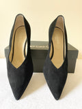 HOBBS BLACK SUEDE HEEL COURT SHOES SIZE 8/42