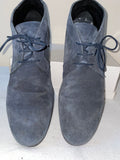 HUDSON DARK GREY SUEDE LACE UP CHUKKA BOOTS SIZE 8/42