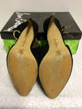 SAM EDELMAN BLACK SUEDE OPEN BACK HEELS SIZE 8/41.5