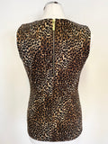 MICHAEL KORS LEOPARD PRINT SLEEVELESS TOP SIZE S