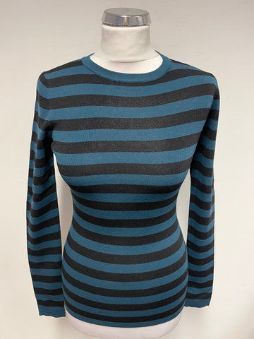 BRAND NEW NIKKIE JOLIE BLACK & PETRO (DARK GREEN) SKINNY RIB TOP SIZE 36