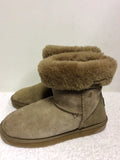 EMU STINGER LO LIGHT BROWN SHEEPKIN BOOTS SIZE 6/39