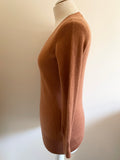 MARKS & SPENCER WOMAN 100% PURE CASHMERE COPPER JUMPER SIZE 10
