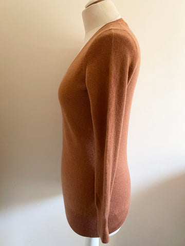 MARKS & SPENCER WOMAN 100% PURE CASHMERE COPPER JUMPER SIZE 10