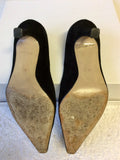 PETER KAISER BLACK SUEDE HEELS SIZE 3/35.5