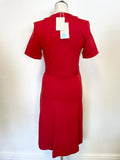 BRAND NEW BODEN RED SHORT SLEEVE WRAP DRESS SIZE 10 L