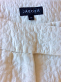 JAEGER WHITE COTTON BLEND TROUSERS SIZE 18