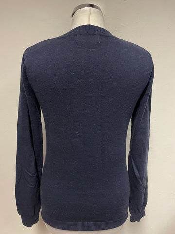 LOUCHE COTTON NAVY WITH PINK LOBSTER FRONT JUMPER SIZE 8