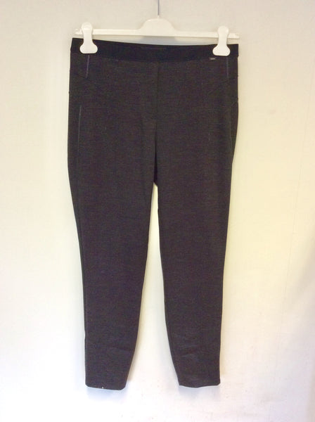 MARCCAIN DARK GREY STRETCH WOOL BLEND JEGGINGS SIZE N5 UK 14