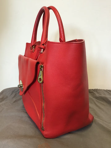 MULBERRY HIBISCUS CLASSIC WILLOW SILKY CALF LEATHER TOTE BAG