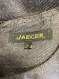 JAEGER GREY 2 TONE WOOL BLEND LONG SLEEVE SHIFT DRESS SIZE 8