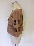 BRAND NEW COS CARAMEL CUT OUT CAGE SHORT SLEEVE TOP SIZE M