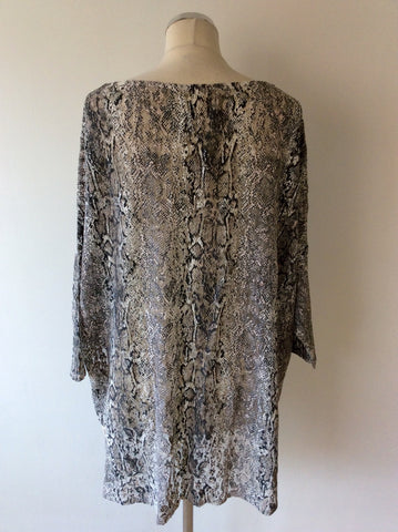 NEW POSTCARD FROM BRIGHTON GREY SNAKESKIN PRINT TOP SIZE 1 PLUS SIZE UK XL