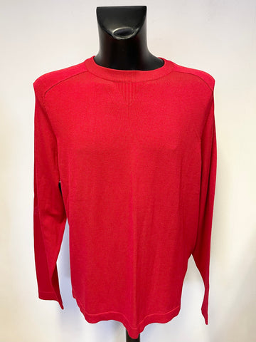 BRAND NEW RED HERRING RED CREW NECK LONG SLEEVED JUMPER SIZE XL
