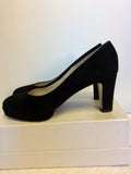HOBBS BLACK SUEDE PLATFORM SOLE HEELS SIZE 7/40