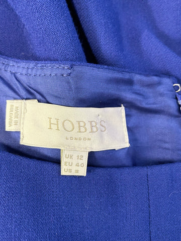 HOBBS ROYAL BLUE 3/4 SLEEVE SHIFT DRESS SIZE 12