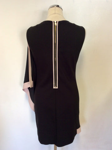 BRAND NEW TED BAKER BLACK & NUDE EDGE TRIM DRESS SIZE 2 UK 10