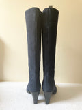 BRAND NEW HOBBS NAVY BLUE SUEDE KNEE LENGTH BOOTS SIZE 5.5/38.5
