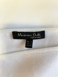 MASSIMO DUTTI WHITE OPEN BUTTON LONG SLEEVED TOP SIZE M