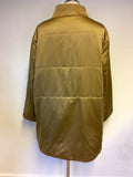 SPIRITO DI ARTIGIANO CHAMPAGNE GOLD LIGHTLY PADDED JACKET SIZE 22