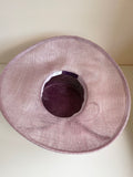 DEBUT AMETHYST & DUSKY PINK BOW TRIM FORMAL HAT