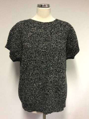 HOBBS BLACK MARL SHORT SLEEVE JUMPER SIZE 14