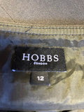 HOBBS OLIVE GREEN BUTTON DETAIL FRONT PENCIL SKIRT SIZE 12