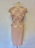BRAND NEW PHASE EIGHT BLUSH PINK LACE TOP PENCIL DRESS SIZE 10