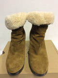 NEW UGG BROWN DANDYLION II HEELED ANKLE BOOTS SIZE 6.5/39