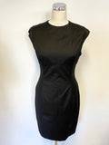 TED BAKER BLACK WOOL BLEND TAILORED JACKET & MATCHING PENCIL DRESS SIZE 2 UK 10