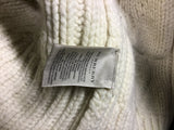 BURBERRY CREAM CABLE KNIT WOOL TIE WAIST CARDIGAN SIZE L
