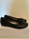 BRAND NEW CLARKS BLACK LEATHER BALLERINA FLATS SIZE 6/39
