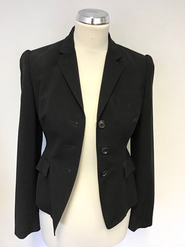 PAUL SMITH MEN ONLY BRAND BLACK WOOL SKIRT SUIT SIZE 38/40 UK 10/12