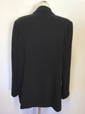 MARINA RINALDI BLACK SUIT JACKET SIZE 25 UK 20
